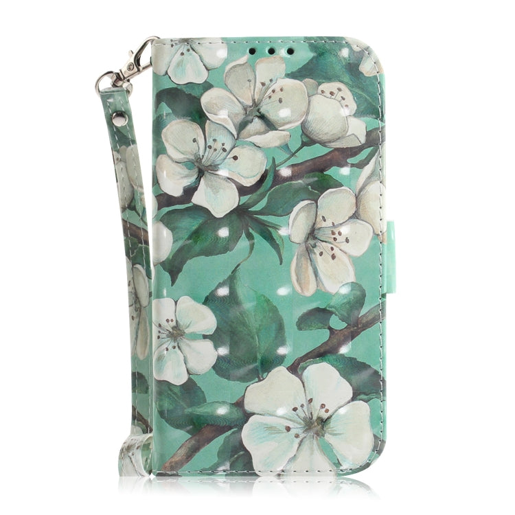 For iPhone 16 3D Colored Horizontal Flip Leather Phone Case(Watercolor Flower) - iPhone 16 Cases by buy2fix | Online Shopping UK | buy2fix