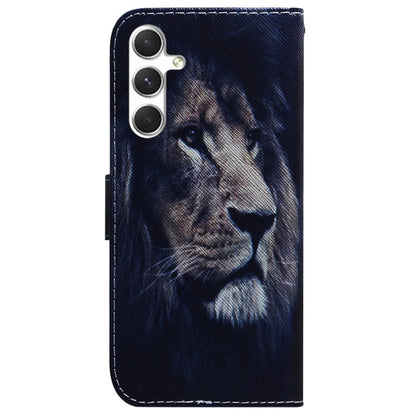 For Samsung Galaxy S24+ 5G Coloured Drawing Flip Leather Phone Case(Lion) - Galaxy S24+ 5G Cases by buy2fix | Online Shopping UK | buy2fix