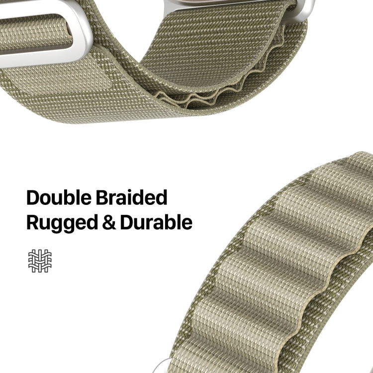 For Apple Watch Series 2 38mm DUX DUCIS GS Series Nylon Loop Watch Band(Olive) - Watch Bands by DUX DUCIS | Online Shopping UK | buy2fix