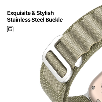 For Apple Watch Series 2 38mm DUX DUCIS GS Series Nylon Loop Watch Band(Olive) - Watch Bands by DUX DUCIS | Online Shopping UK | buy2fix