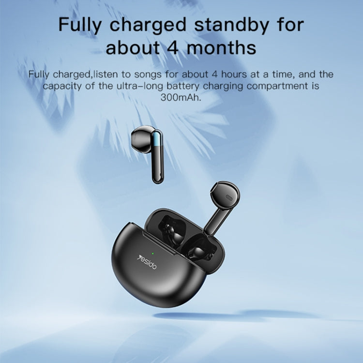 Yesido TWS12 TWS True Wireless Bluetooth Noise Reduction Earphone(Black) - TWS Earphone by Yesido | Online Shopping UK | buy2fix