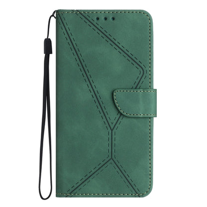 For Samsung Galaxy S24+ 5G Stitching Embossed Leather Phone Case(Green) - Galaxy S24+ 5G Cases by buy2fix | Online Shopping UK | buy2fix