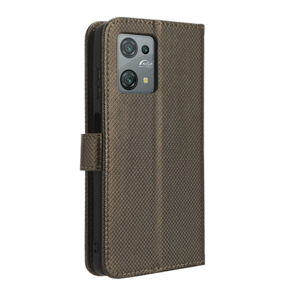 For Blackview Oscal C30 / C30 Pro Diamond Texture Leather Phone Case(Brown) - More Brand by buy2fix | Online Shopping UK | buy2fix