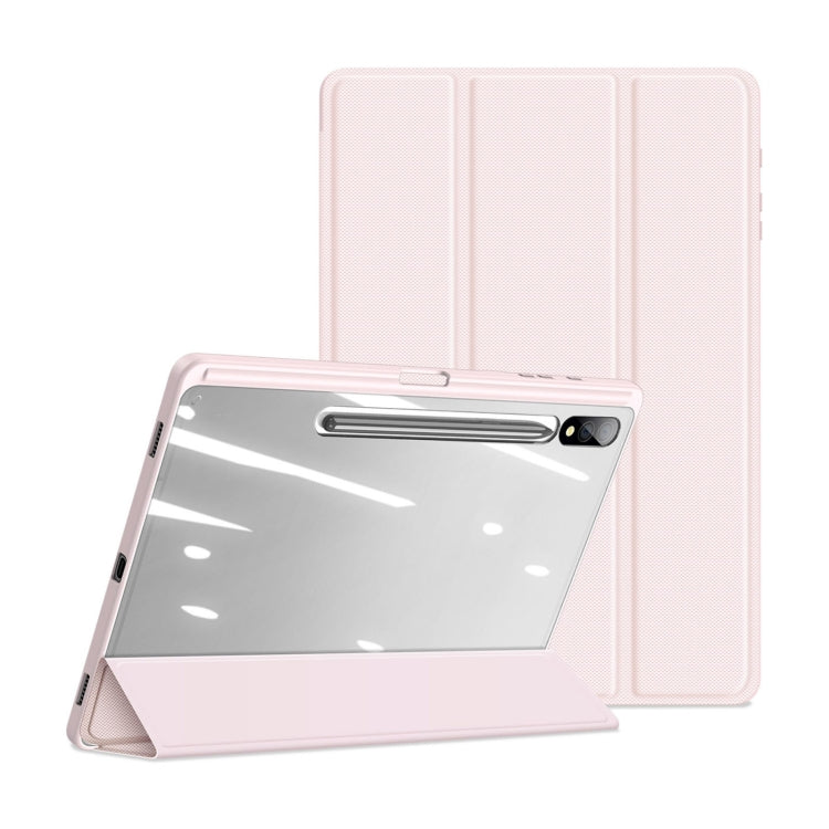 For Samsung Galaxy Tab S10+ DUX DUCIS TOBY Series Antiskid Leather Tablet Case with Sleep / Wake-up Function(Pink) - Other Galaxy Tab PC by DUX DUCIS | Online Shopping UK | buy2fix