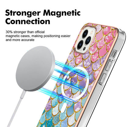 For iPhone 13 Pro Max Marble Pattern Dual-side IMD Magsafe TPU Phone Case(Colorful Scales) - iPhone 13 Pro Max Cases by buy2fix | Online Shopping UK | buy2fix