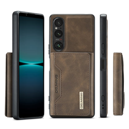 For Sony Xperia 1 VI DG.MING M2 Series 3-Fold Multi Card Bag + Magnetic Phone Case(Coffee) - Sony Cases by DG.MING | Online Shopping UK | buy2fix