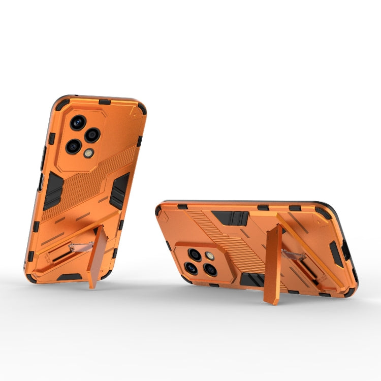 For Honor 200 Lite Global Punk Armor 2 in 1 PC + TPU Phone Case with Holder(Orange) - Honor Cases by buy2fix | Online Shopping UK | buy2fix