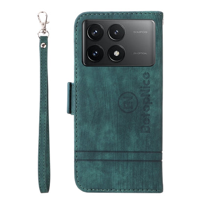 For Xiaomi Redmi K70 / K70 Pro 5G BETOPNICE Dual-side Buckle Leather Phone Case(Green) - K70 Cases by BETOPNICE | Online Shopping UK | buy2fix