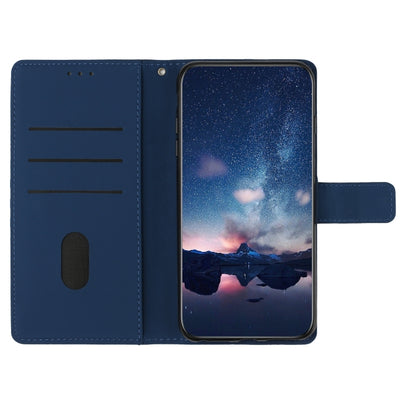 For iPhone 16 Pro Diamond Embossed Skin Feel Leather Phone Case(Dark Blue) - iPhone 16 Pro Cases by buy2fix | Online Shopping UK | buy2fix