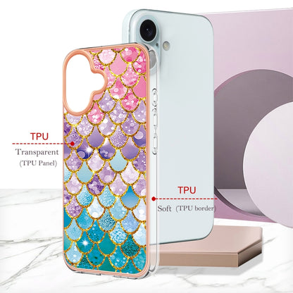 For iPhone 16 Plus Electroplating Pattern IMD TPU Shockproof Case(Colorful Scales) - iPhone 16 Plus Cases by buy2fix | Online Shopping UK | buy2fix