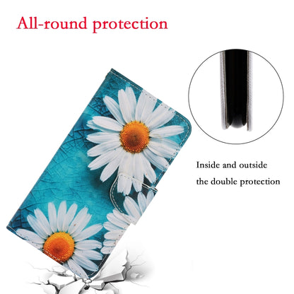 For iPhone 16 Pro 3D Colored Drawing Flip Leather Phone Case(Daisy) - iPhone 16 Pro Cases by buy2fix | Online Shopping UK | buy2fix