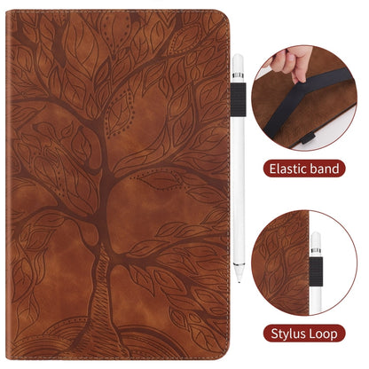 For Samsung Galaxy Tab S9+ Life Tree Series Horizontal Flip Leather Tablet Case(Brown) - Galaxy Tab S9+ Cases by buy2fix | Online Shopping UK | buy2fix