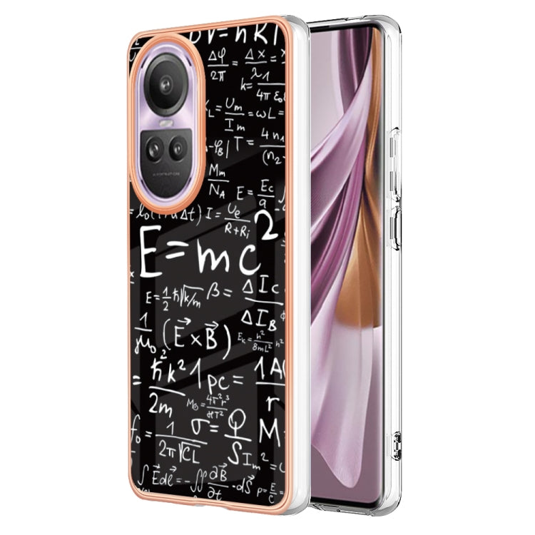 For OPPO Reno10 Pro 5G Global Electroplating Marble Dual-side IMD Phone Case(Equation) - OPPO Cases by buy2fix | Online Shopping UK | buy2fix