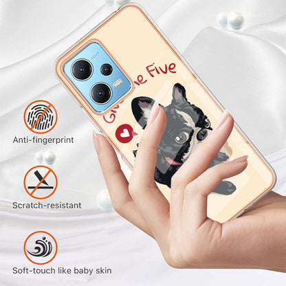 For Xiaomi Redmi Note 12 5G Global Electroplating Marble Dual-side IMD Phone Case(Lucky Dog) - Xiaomi Cases by buy2fix | Online Shopping UK | buy2fix