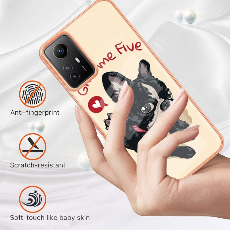 Xiaomi Redmi Note 12S 4G Electroplating Marble Dual-side IMD Phone Case(Lucky Dog) - Xiaomi Cases by buy2fix | Online Shopping UK | buy2fix