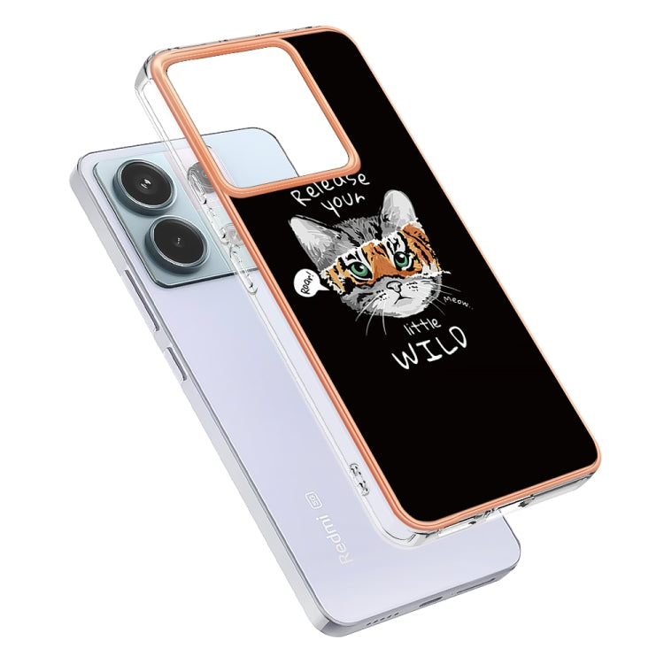 For Xiaomi Redmi Note 13 Pro 5G Global Electroplating Marble Dual-side IMD Phone Case(Natural Growth) - Note 13 Pro Cases by buy2fix | Online Shopping UK | buy2fix