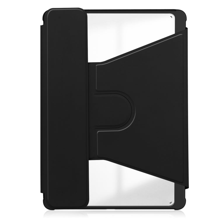 For Samsung Galaxy Tab S9 360 Rotation Transparent Smart Leather Case with Keyboard(Black) - Galaxy Tab S9 Cases by buy2fix | Online Shopping UK | buy2fix