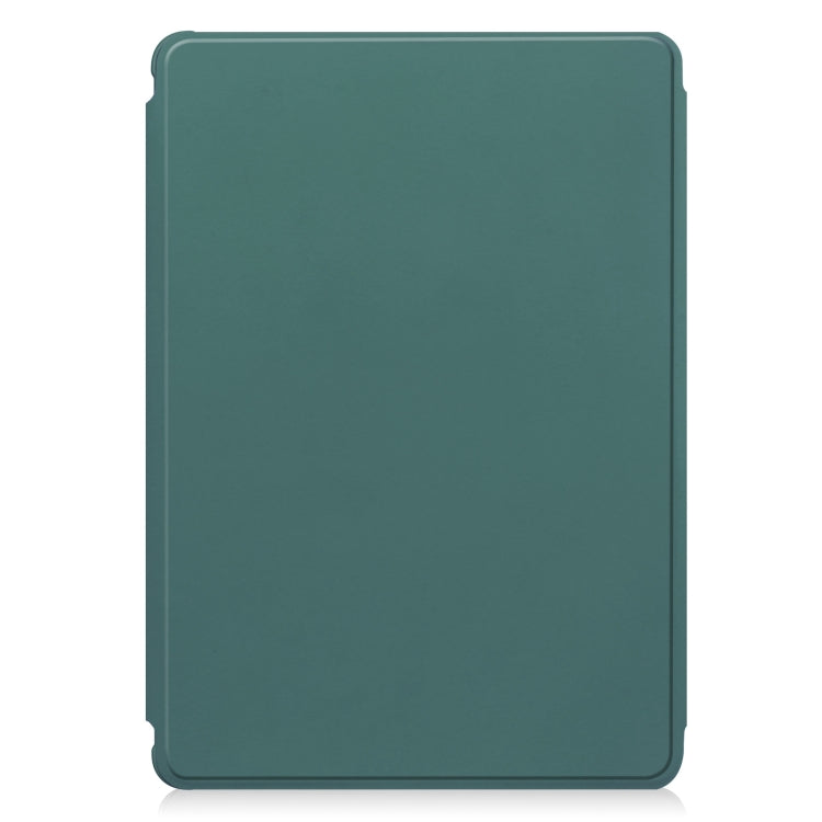 For Samsung Galaxy Tab S9 FE+ 360 Rotation Transparent Smart Leather Case(Dark Green) - Galaxy Tab S9 FE+ by buy2fix | Online Shopping UK | buy2fix