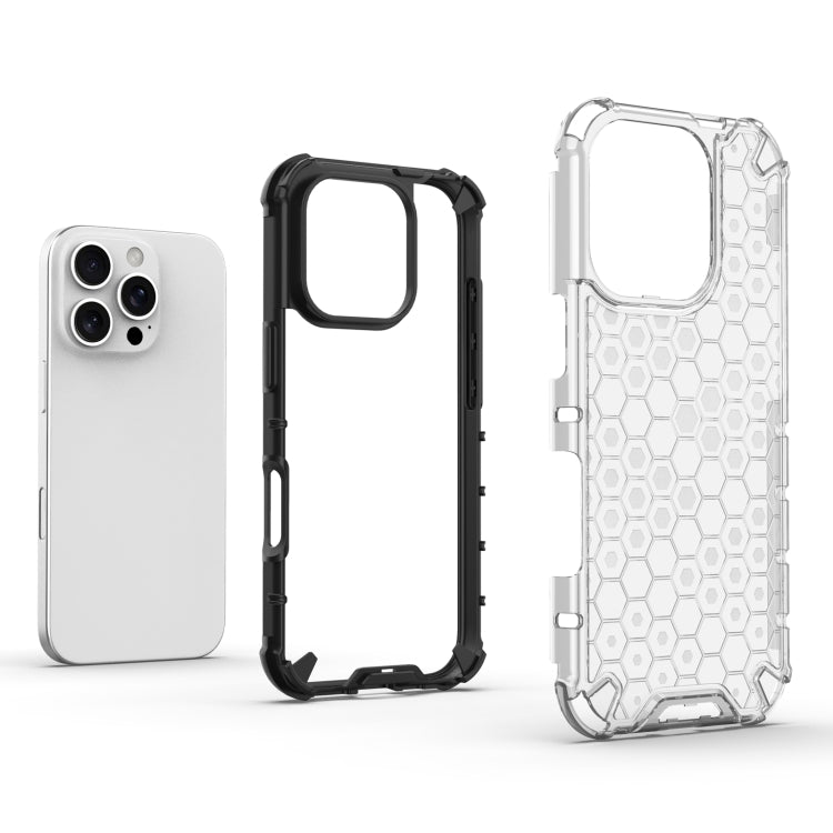 For iPhone 16 Pro Honeycomb Shockproof Phone Case(White) - iPhone 16 Pro Cases by buy2fix | Online Shopping UK | buy2fix