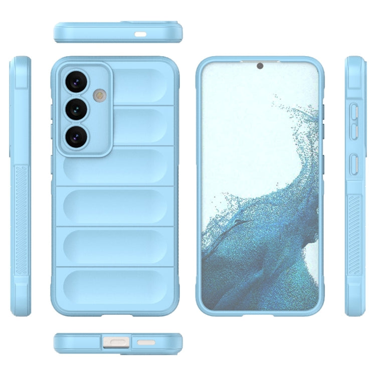 For Samsung Galaxy S24 5G Magic Shield TPU + Flannel Phone Case(Light Blue) - Galaxy S24 5G Cases by buy2fix | Online Shopping UK | buy2fix