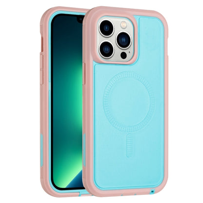 For iPhone 13 Pro Max Defender Series XT MagSafe Magnetic PC + TPU Shockproof Phone Case(Turquoise+Pink) - iPhone 13 Pro Max Cases by buy2fix | Online Shopping UK | buy2fix