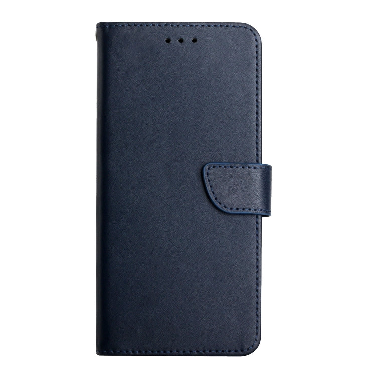 For Motorola Moto G Play 4G 2024 Genuine Leather Fingerprint-proof Horizontal Flip Phone Case(Blue) - Motorola Cases by buy2fix | Online Shopping UK | buy2fix