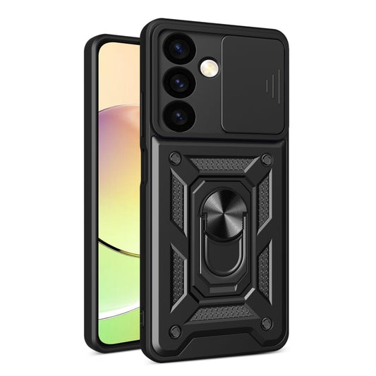 For Samsung Galaxy S24 5G Sliding Camera Cover Design TPU+PC Phone Case(Black) - Galaxy S24 5G Cases by buy2fix | Online Shopping UK | buy2fix