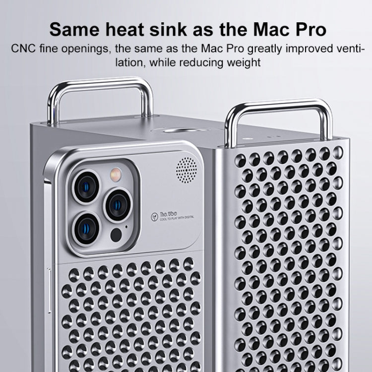 For iPhone 14 Pro Max Aromatherapy Aluminum Alloy Cooling Phone Case(Grey) - iPhone 14 Pro Max Cases by buy2fix | Online Shopping UK | buy2fix