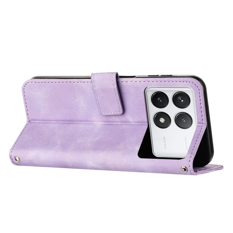 For Xiaomi Redmi K70 / K70 Pro Dream Triangle Leather Phone Case with Lanyard(Purple) - K70 Pro Cases by buy2fix | Online Shopping UK | buy2fix