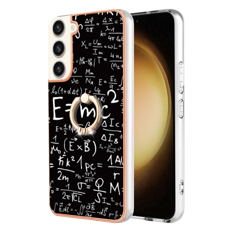 For Samsung Galaxy S23+ 5G Electroplating Dual-side IMD Phone Case with Ring Holder(Equation) - Galaxy S23+ 5G Cases by buy2fix | Online Shopping UK | buy2fix