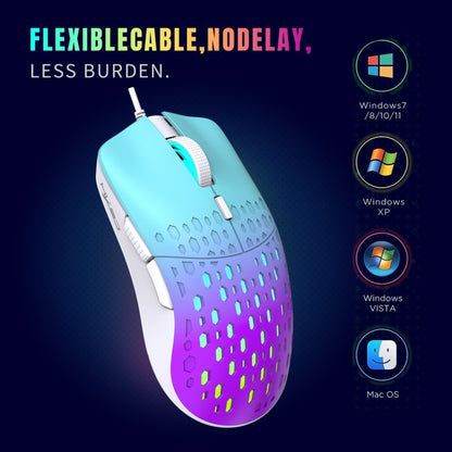 HXSJ S500 3600DPI Colorful Luminous Wired Mouse, Cable Length: 1.5m(Yellow) - Wired Mice by HXSJ | Online Shopping UK | buy2fix