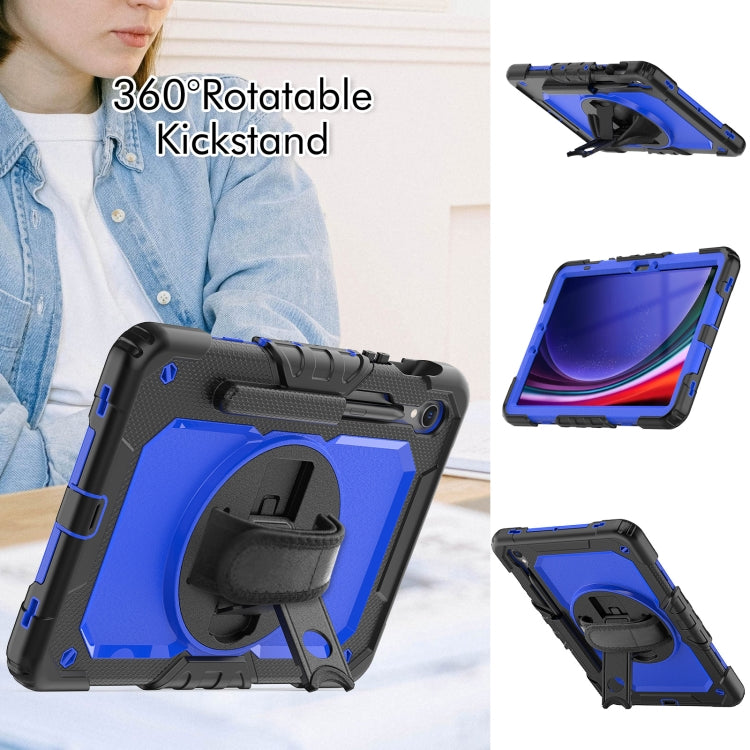 For Samsung Galaxy Tab S9 / S8 / S7 Silicone + PC Tablet Case(Black+Dark Blue) - Galaxy Tab S9 Cases by buy2fix | Online Shopping UK | buy2fix