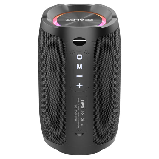 Zealot S49 Outdoor Portable Wireless Bluetooth Speaker with RGB Light(Black) - Desktop Speaker by ZEALOT | Online Shopping UK | buy2fix