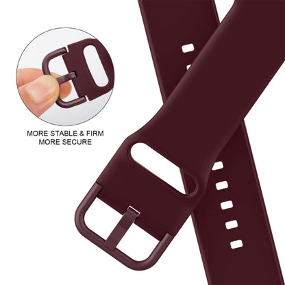 For Apple Watch Series 7 45mm Pin Buckle Silicone Watch Band(Wine Red) - Watch Bands by buy2fix | Online Shopping UK | buy2fix