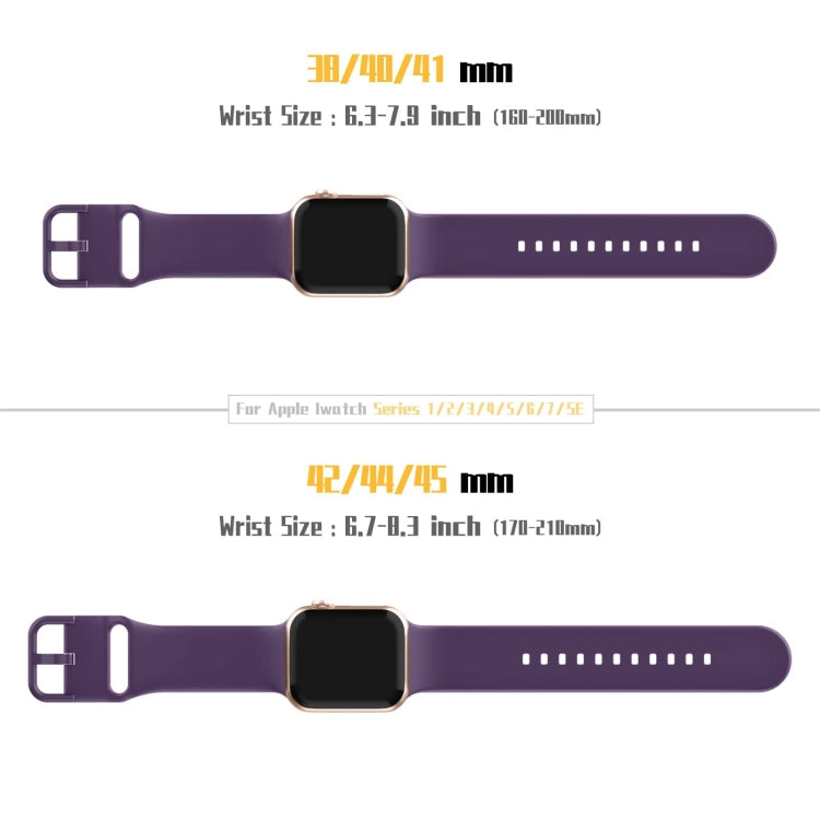 For Apple Watch SE 2023 44mm Pin Buckle Silicone Watch Band(Dark Purple) - Watch Bands by buy2fix | Online Shopping UK | buy2fix