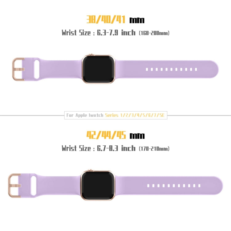For Apple Watch SE 2023 40mm Pin Buckle Silicone Watch Band(Lavender) - Watch Bands by buy2fix | Online Shopping UK | buy2fix