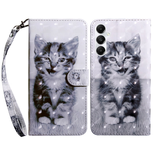 For Samsung Galaxy A35 5G 3D Painted Leather Phone Case(Smile Cat) - Galaxy Phone Cases by buy2fix | Online Shopping UK | buy2fix