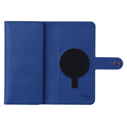 For iPhone 14 Pro Max ViLi GHB Series MagSafe Magnetic Zipper Leather Phone Case(Blue) - iPhone 14 Pro Max Cases by ViLi | Online Shopping UK | buy2fix