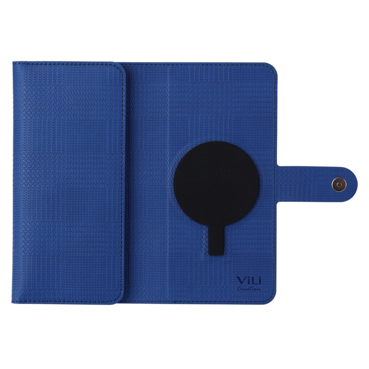 For iPhone 14 Plus ViLi GHB Series MagSafe Magnetic Zipper Leather Phone Case(Blue) - iPhone 14 Plus Cases by ViLi | Online Shopping UK | buy2fix