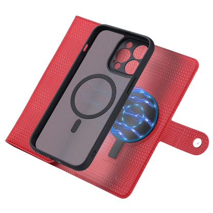For iPhone 15 Plus ViLi GHB Series MagSafe Magnetic Zipper Leather Phone Case(Red) - iPhone 15 Plus Cases by ViLi | Online Shopping UK | buy2fix