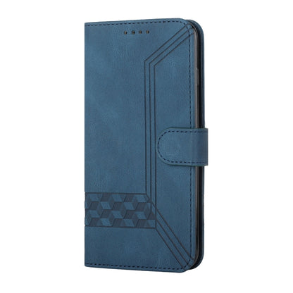 For Realme 11 Cubic Skin Feel Flip Leather Phone Case(Blue) - Realme Cases by buy2fix | Online Shopping UK | buy2fix