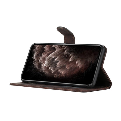 For Motorola Moto G Stylus 5G 2024 Cubic Skin Feel Flip Leather Phone Case(Brown) - Motorola Cases by buy2fix | Online Shopping UK | buy2fix