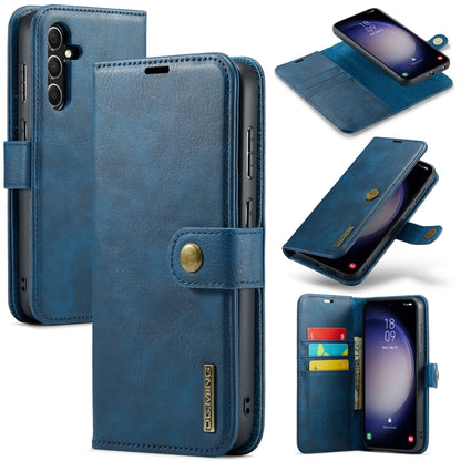 For Samsung Galaxy S23 FE 5G DG.MING Crazy Horse Texture Detachable Magnetic Leather Case(Blue) - Galaxy S23 FE 5G Cases by DG.MING | Online Shopping UK | buy2fix