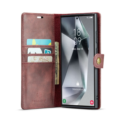 For Samsung Galaxy S24 Ultra 5G DG.MING Crazy Horse Texture Detachable Magnetic Leather Case(Red) - Galaxy S24 Ultra 5G Cases by DG.MING | Online Shopping UK | buy2fix