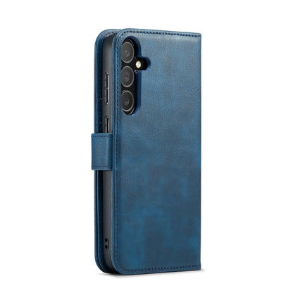 For Samsung Galaxy S24 5G DG.MING Crazy Horse Texture Detachable Magnetic Leather Case(Blue) - Galaxy S24 5G Cases by DG.MING | Online Shopping UK | buy2fix