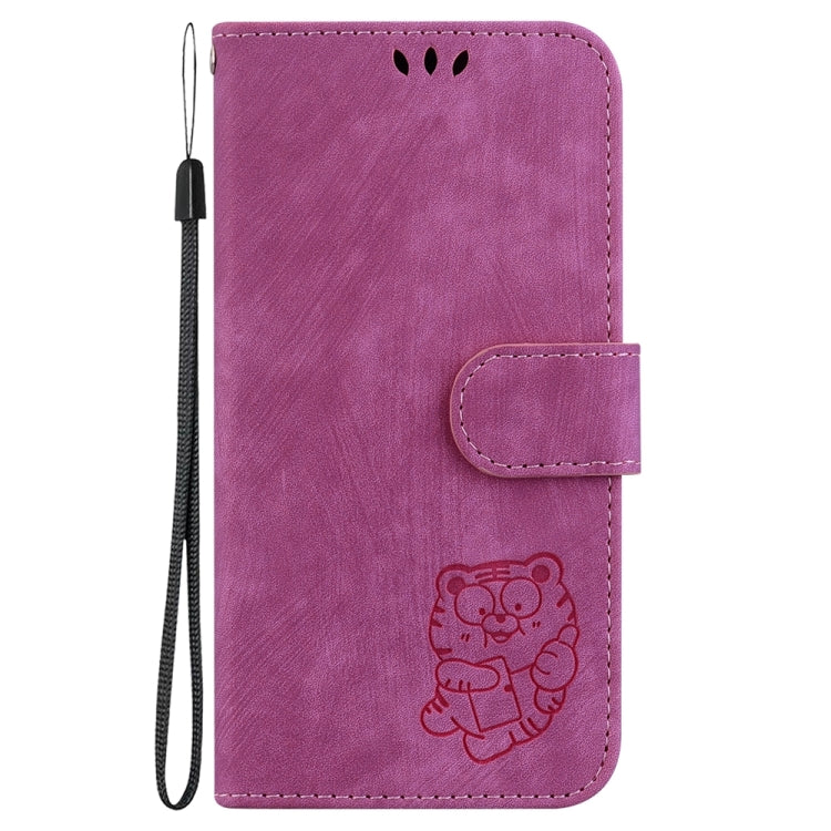 For OnePlus 13 Little Tiger Embossed Leather Phone Case(Rose Red) - OnePlus Cases by buy2fix | Online Shopping UK | buy2fix