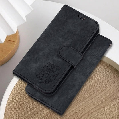 For OnePlus 13 Little Tiger Embossed Leather Phone Case(Black) - OnePlus Cases by buy2fix | Online Shopping UK | buy2fix