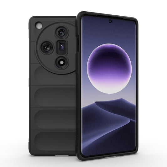 For OPPO Find X7 5G Magic Shield TPU + Flannel Phone Case(Black) - OPPO Cases by buy2fix | Online Shopping UK | buy2fix