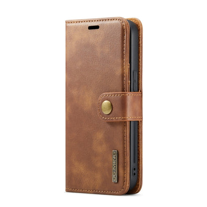 For iPhone 15 DG.MING Crazy Horse Texture Detachable Magnetic Leather Phone Case(Brown) - iPhone 15 Cases by DG.MING | Online Shopping UK | buy2fix