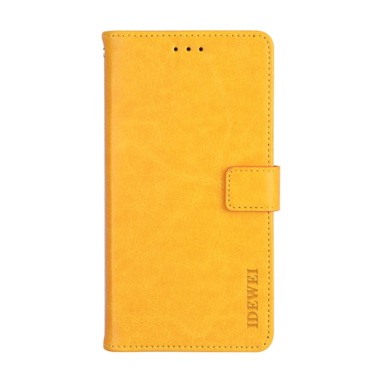 For Blackview A80 idewei Crazy Horse Texture Horizontal Flip Leather Case with Holder & Card Slots & Wallet(Yellow) - More Brand by idewei | Online Shopping UK | buy2fix